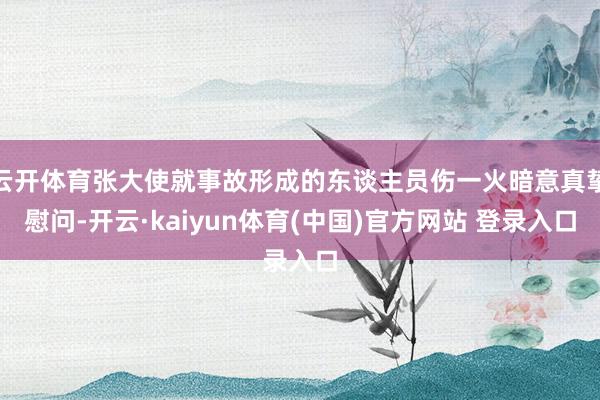 云开体育张大使就事故形成的东谈主员伤一火暗意真挚慰问-开云·kaiyun体育(中国)官方网站 登录入口
